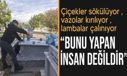 Başkan Ataser’den Karşıyaka Mezarlığı’na zarar verilmesine tepki