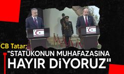 Cumhurbaşkanı Ersin Tatar ve TC Dışişleri Bakanı Hakan Fidan ortak basın açıklaması düzenledi!