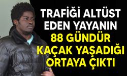 Yolun içerisinde yürüyen şahısın kaçak olduğu ortaya  çıktı