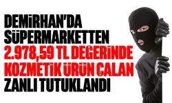 Demirhan'da marketten ürün çalan zanlı tutuklandı