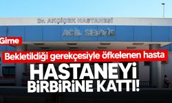 Girne Dr. Akçiçek Hastanesi’nde öfkelenen hasta cam kapıyı kırdı!