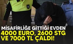 Misafirliğe gittiği evden hırsızlık yapan şahıs mahkemeye çıkarıldı!