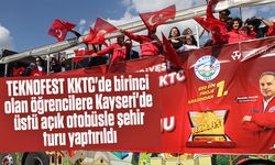 TEKNOFEST KKTC'de birinci olan öğrencilere Kayseri'de  karşılama töreni düzenlendi