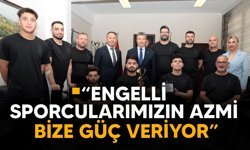 Üstel, Vakıflar Tekerlekli Sandalye Basketbol takımı heyetini kabul etti