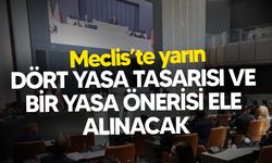 Meclis Genel Kurulu'nda Yarın Dört Yasa Tasarısı ve Bir Yasa Önerisi Görüşülecek
