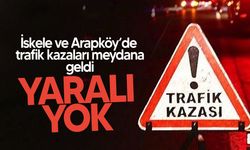 Arapköy’de Alkollü Sürücü Kaza Yaptu, İskele’de ise İki Araç Çarpıştı