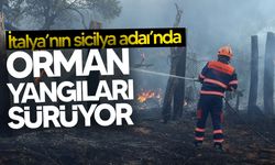 İtalya'nın Sicilya Adası'nda orman yangınlarıyla mücadele