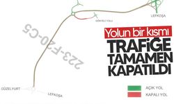 Lefkoşa Kuzey Çevre Yolunun bir kısmı trafiğe kapatıldı