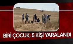 Girne-Lefkoşa anayolunda bir araç yolun solundan çıkarak devrildi