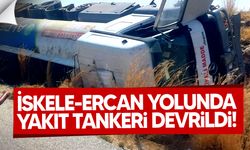 İskele-Ercan Anayolu'danki devrilen tanker ile ilgili polis açıklaması...