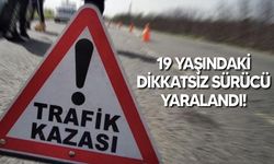 Direksiyon hakimiyetini kaybetti, yoldan çıkarak takla attı!