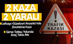 Lefkoşa-Güzelyurt ve Girne-Tatlısu anayollarında trafik kazaları meydana geldi