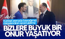 Öztürkler, milli yüzücü Doğukan Ulaç’ı kabul etti