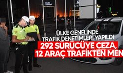 trafik denetimlerinde 1.888 araç sürücüsü kontrol edildi