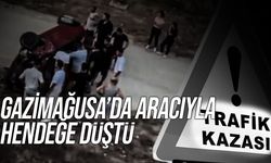 Gazimağusa’da 21 Yaşındaki Sürücü Aracıyla Hendeğe Düştü