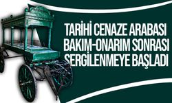 Tarihi Cenaze arabası bakıma alındı, sergilenmeye başladı