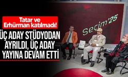 BRT’de özel yayına, Tatar ve Erhürman katılmadı, üç aday stüdyoyu terk etti