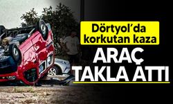 Dörtyol Kavşağında Korkutan Trafik Kazası