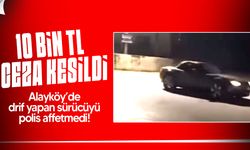 Alayköy’de Drift Yapan Sürücüye 10 Bin TL Ceza ve 25 Ceza Puanı