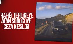 Dağ yolundaki tehlikeli sürüşe 10 bin TL'yi geçkin ceza yazıldı!