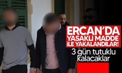 Ercan Havalimanı'nda yasaklı madde ile yakalanan zanlılar mahkemeye çıkarıldı!