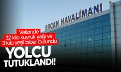 Ercan’dan KKTC’ye gelen yolcunun valizinde 32 kilo kuyruk yağı ve 3 kilo yeşil biber bulundu