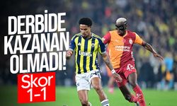 Fenerbahçe ile Galatasaray derbide 1-1 berabere kaldı!