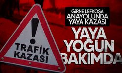 Girne Lefkoşa Anayolunda Yaya Kazası