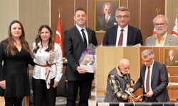 Erhürman, Sıla 4 Üyesi Ferahzad Gürsoy ve İskele Esnaf ve Zanaatkârlar Birliği’ni Kabul Etti