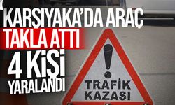 Karşıyaka’da araç takla attı: 4 yaralı