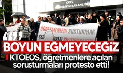 KTOEÖS, Öğretmenlere Açılan Soruşturmaları Bakanlık Önünde Protesto Etti