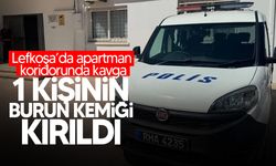 Lefkoşa’da apartman koridorunda kavga!