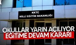 Milli Eğitim Bakanlığı: Olumsuz Hava Koşulları Azaldı, Okullar Yarın Açılıyor