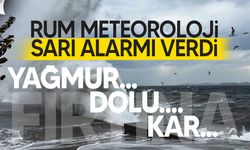 Rum Meteoroloji Dairesi’nden Fırtına ve Dolu Uyarısı: Sarı Alarm Verildi