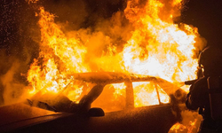 Gazimağusa–İskele Anayolu’nda araç yangını!