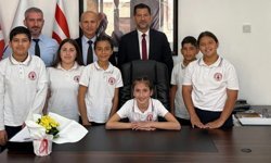 Çatalköy-Esentepe Belediye Başkanlığı koltuğu 23 Nisan dolayısıyla çocuklara devredildi