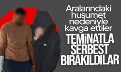 Aralarındaki husumet nedeniyle kavga eden zanlılar mahkemeye çıkarıldı!