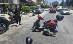 DAÜ karşısında iki motosiklet çarpıştı