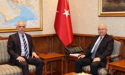 Bakan Yaşar Güler, KKTC'nin Ankara Büyükelçisi İsmet Korukoğlu'nu kabul etti