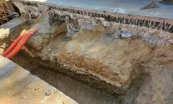 Altyapı çalışması antik yolu ortaya çıkardı