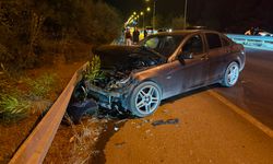 Girne-Lefkoşa Anayolunda Kaza: Bir Araç Yan Yattı