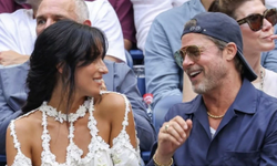 Brad Pitt ve Ines de Ramon’dan ABD Açık’ta romantik anlar