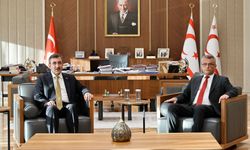 Cumhurbaşkanı Erhürman, TC Cumhurbaşkanı Yardımcısı Yılmaz’ı Kabul Etti