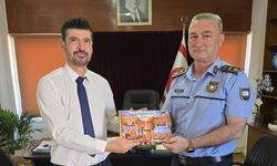 Gazimağusa Polis Müdürü Nihat Can’dan Kaymakam Mustafa Yaver’e ziyaret