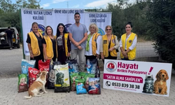 Girne’de hayvan barınağına mama bağışı yapıldı