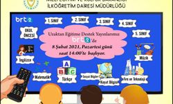 1, 2, 3, 4 ve 5. Sınıf Uzaktan Eğitim Destek Yayınları BRT2’de Yayınlanmaya Başlıyor.