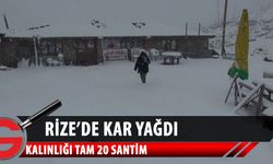 Rize'de kar kalınlığı 20 santimi geçti