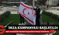 İngiltere'deki Kıbrıslı Türkler, KKTC bayrağını indiren başkanın istifasını istiyor