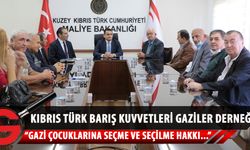Maliye Bakanı Dursun Oğuz Kıbrıs Türk Barış Kuvvetleri Gaziler Derneği’ni Kabul Etti