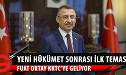 Türkiye Cumhurbaşkanı Yardımcısı Fuat Oktay’ın KKTC’nin 38. kuruluş yıl dönümü dolasıyla KKTC’ye geleceği öğrenildi